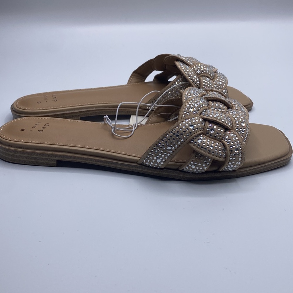 Maggie Rhinestone Slide Sandals - A New Day Silver - Picture 5 of 5
